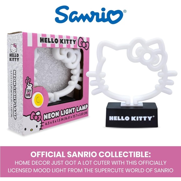 Hello Kitty | Accents | Sanrio Hello Kitty Face And Bow 65 Inch Led Neon Mood Light | Poshmark